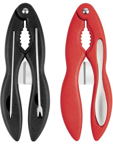 ADORAMBLING 2PCS Crab Crackers and Tools Multifunctional Crab Leg Crackers Efficient Lobster Crackers Sturdy Seafood Crackers and Tools Portable Lobster Crackers and Picks Set Crab Claw Crackers