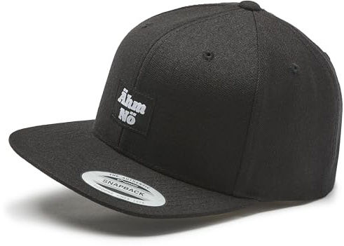 Cap Herren Flexfit Snapback : Ähm Nö - Kappi mit lustigem Spruch Damen Baseball Cap Kappe Mütze Outdoor Männer Schwarz (Black/Black)