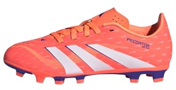 adidas Kids' Chaussure Predator Club Terrain Souple/Multi-Surfaces Enfants, Signal Coral/Cloud White/Beam Orange, 35