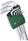 Bosch 9 clés six pans (acier S2 de grande qualité ; 1,5-10 mm ; avec branche longue ; extrémité sphérique pour inclinaison jusqu’à 30° ; protection contre la rouille ; support de rangement articulé)