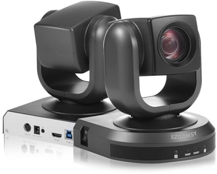 SZOOMSY PTZ Camera with 20X Optical Zoom Full HD 1080P60fps HDMI Camera for Conference Rooms, Church Events, Streaming & Video Calls | Compatible with Zoom, Skype, OBS | Easy Setup