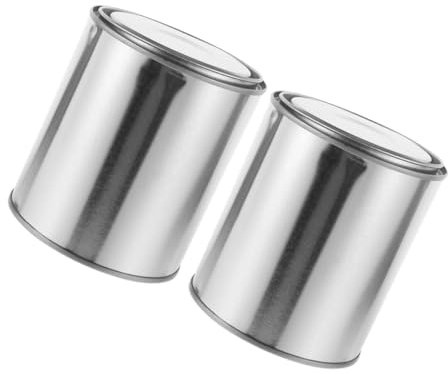 TOPBATHY 2pezzi Contenitori Di Metallo Con Coperchio Per Vernice Piccoli Secchi Pervori Artigianali Organizzazione Del Garage Contenitori Di Vernice Vuoti Per Conservazione Della Pittura