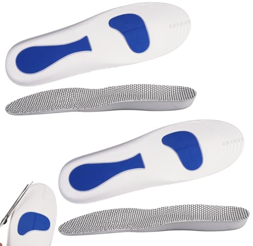 2 Pares Plantillas OrtopéDicas Talla Ajustable (35-40) para Hombre y Mujer, Plantillas para Fascitis Plantar, Pies Planos, Metatarsalgia, Espolon Calcaneo, Antibacterianas y Sin Olor, Ligeras