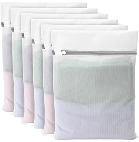 6 Pièces Filet Linge pour Machine à Laver, 40 x 30 cm Sac à Linge en Maille