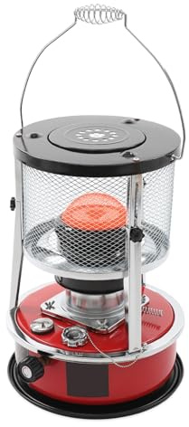 2 300 W petroleumvärmare med bärhandtag, 5,2 l tank med nivåindikator, 18 timmars drifttid, höjdjusterbar fotogenugn, inomhus/utomhus, med väska