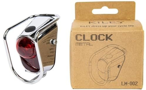 Gazoz Performance Bike LED Tail Light, Vintage Rear Light with Chrome Look - Classic Tour Bicycle Accessories (LM-002)
