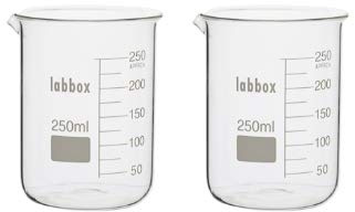 LBG 3.3 borosilikatglas bägare (50ml, 2)