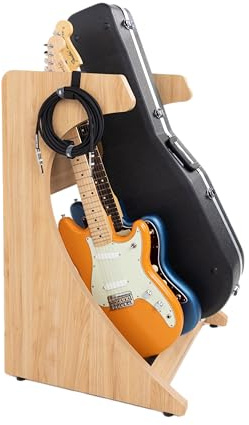 Gator Frameworks Elite Gitarrenständer für 3 elektrische oder akustische Gitarren, Ahorn Natur (GFW-ELITEGTR3RK-MPL)