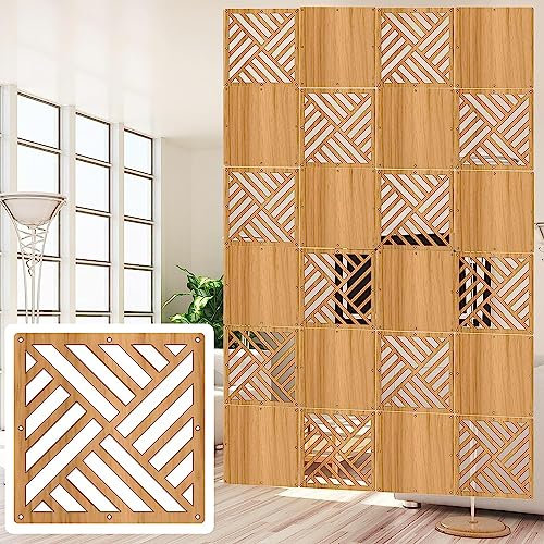 Paravento Pannelli divisori Separe divisorio Divisorio sospeso, Partizione per schermi a pannello fai-da-te per camera da letto, Separatore decor da parete pieghevole per la privacy con tutti gli acce