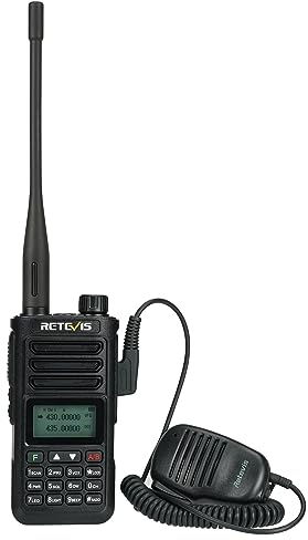 Retevis RA89 Amateurfunkgerät mit Funkgerät Lautsprecher Mikrofon, Leistungsstarkes, 2 m 70 cm, Wasserdichtes IP68, Walkie Talkie Große Reichweite, 2500mAh, VFO, Typ-C Funkgerät (1 Stück, Schwarz)