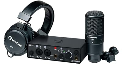 Steinberg IXO Recording Pack, IXO22 USB 2.0 Audio-Interface, Studio Mikrofon, Studio Kopfhörer und Cubase AI, WaveLab LE und Cubasis LE Software Suite
