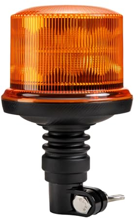Yuanjoy LED Rundumleuchte, Orange Warnleuchte, 4 Blitzmuster und 3 rotierende Muster 1 Kreuzfahrt 12V-24V DC IP67 für Auto, UTV, Traktor, Gabelstapler, Golfwagen