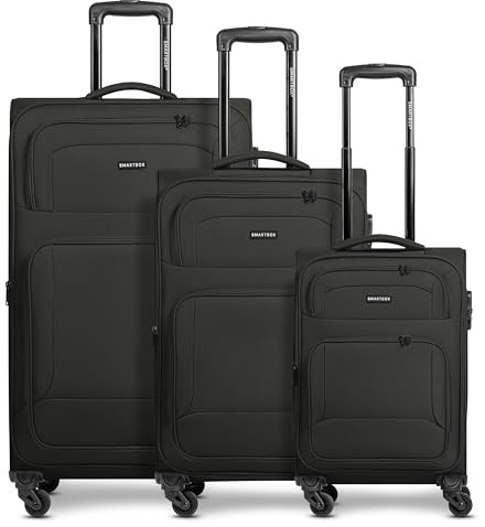 SMARTBOX set valigie morbide 3 pezzi trolley cabina media grande espandibili 4 ruote con lucchetto leggere e resistenti Edition 04