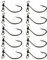 Keuyeo 10 Stücke Drop Shot Haken Down Shot Rig Haken Breite Lücke Wurm Haken Wirbel Angelhaken Für Weiche Wurm Fishing Tackle