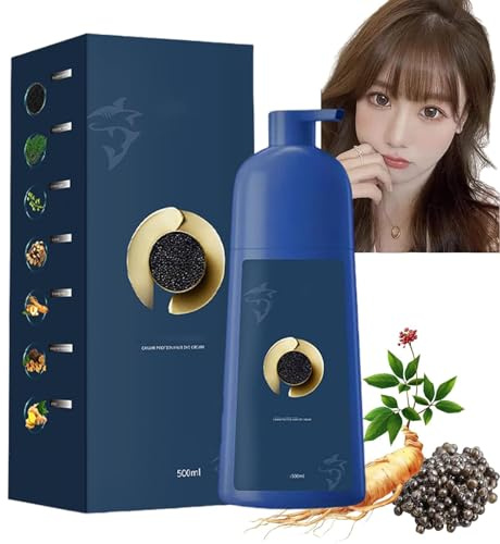 Qiweitang Hair Coloring, Caviar Hair Coloring Cream, Zhihuashi Caviar Protein Hair Dye, Bubble Vegetable Hair Dye, Dye Cream (Tea Brown)