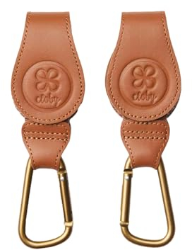 Cloby CBY-SHK-BR Kinderwagenhaken 2er Set Leder - braun