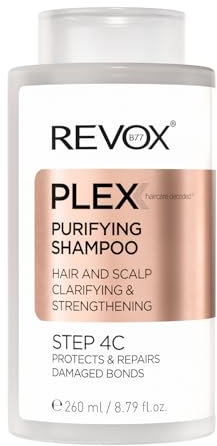 REVOX B77 - Plex Purifying Shampoo Step 4C, 260 ml, reinigendes Shampoo für fettiges Haar, stärkt gebleichtes und gefärbtes Haar, repariert Haarfaser, sorgt für Weichheit und Glanz