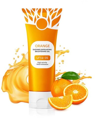 Gel Exfoliant Orange pour le Visage et Le Corps, Nettoyage en Profondeur des Pores, élimination des Points Noirs, Soin Hydratant pour la Peau, Gommage Naturel à L'orange (1 PCS, Orange)