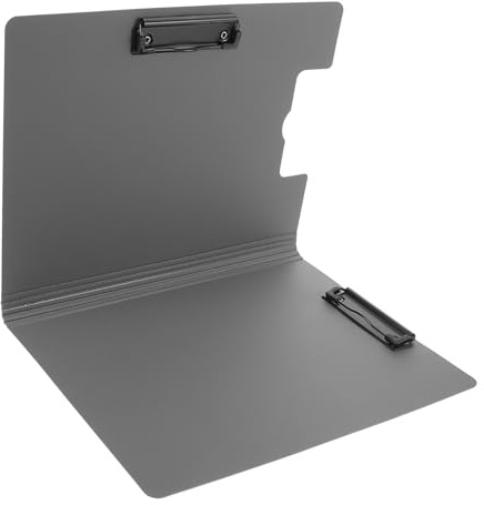 UKCOCO Porte-documents à Pince avec Couvercle Tableau Mémo de Bureau et Presse-papiers Portable pour Organiser Documents et Notes