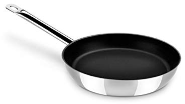 MONIX Chef Non Stick | 18 cm große Bratpfanne aus 18/10-Edelstahl mit Antihaftbeschichtung, geeignet für alle Herdarten, einschließlich Induktion
