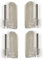 Ateliers28 Tringles Ovales pour Vitrage, 10x5, 4 Supports Adhésifs Plastique, Translucide T10070157