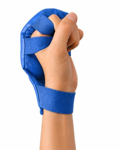 Itaki Gants de protection en cuir synthétique pour Ju Jitsu, Karate, Arts martiaux, Bleu ou rouge, Mixte, bleu, M