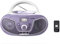 Roxel RCD-S70BT Portable Boombox CD Player with Remote Control, FM Radio, USB MP3 Playback, 3.5mm AUX Input, Headphone Jack, LED Display Wireless Music Streaming (Purple)