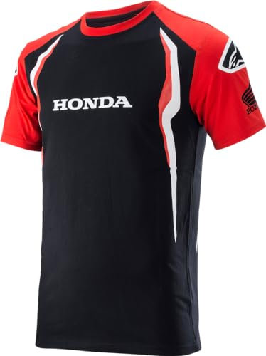 Alpinestars Honda T-Shirt, Nero/rosso, Misurare XXL, Tempo Libero, Griocollo