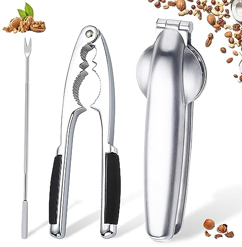 2 Piezas Cascanueces Alicates Castañas, Cortador de Castañas de Acero Inoxidable, Nueces Cascanueces, Pinza para Castañas, Abridor de Nueces para Nuez Avellana Mariscos Conchas de Cangrejo (A)