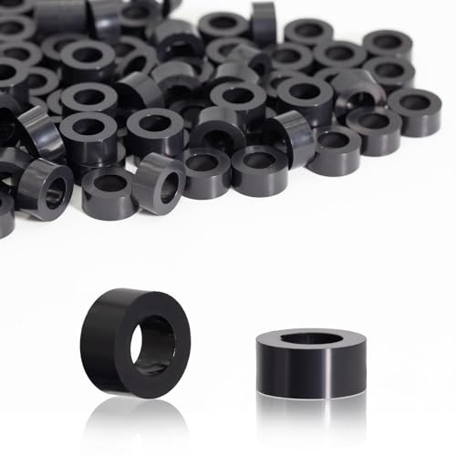 KINETOX 100 Pièces Rondelles d'espacement Rondes en ABS Entretoises Plastique Isolantes Rondelle Plastique M6 pour vis M6 11x8mm pour Circuit Imprimé | Isolation électrique