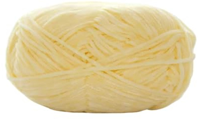 1 x 40 g stickad ull av sammet snö tunn 2 mm ullnystan fin guldull garn handgjort stickgarn virkat för dockskor (21 ljusgul)