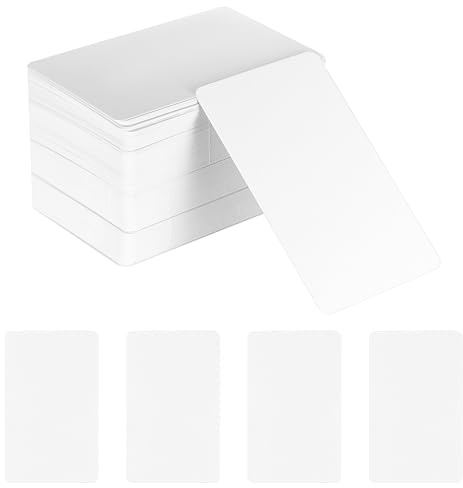 200 st anpassade visitkort, flashkort, Flash Cards, tomma vita vikkort, tomma repetitionskort för meddelanden, ord, inlärningsminne (8,8 x 5,4 cm)