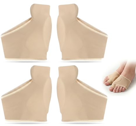 SureFly 2 Pairs Bunion Corrector Compatible with Women and Men, Big Toe Straightener and Separator with Gel Pad, Breathable Sleeve for Day and Night Support