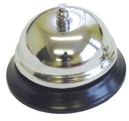Traditional Stainless Steel Desktop Reception Desk Service Bell idel for Ringing Service Bell Hand Servant Service Butler Reception Waiter Shop Counter Drama Play Game