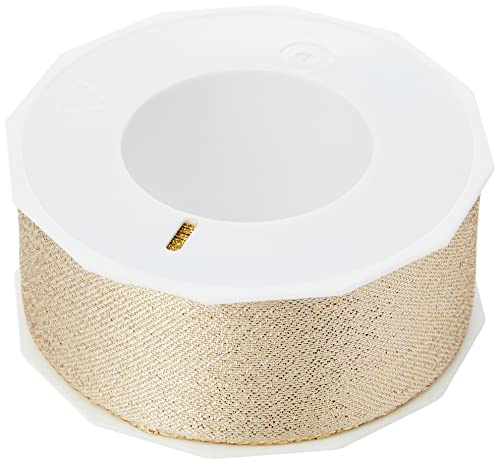 PRÄSENT 1744020, Nastro decorativo per regali, Accessori per la decorazione e l'artigianato, Oro, 40 mm x 20 m