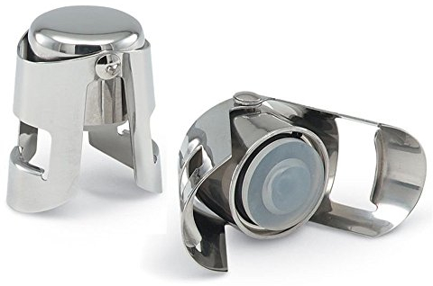 TaleeMall Champagne Stopper Stainless Steel Wine Stopper Vacuum 2 Pack