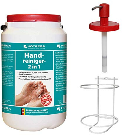 HOTREGA Handreiniger 2in1 3 L inkl. Spendersystem mit Wandhalterung - reinigt und pflegt, dermatologisch geprüft