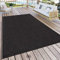 Paco Home Outdoor Teppich Für Terrasse Und Balkon Küchenteppich Einfarbig Modern Schwarz, Grösse:300x400 cm