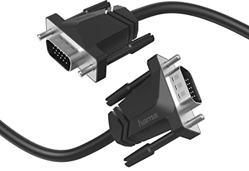Hama | Cable VGA Full-HD (1080p, 75 Ohm, Doble blindaje, Conector 15 pines, 3 m) Color Negro