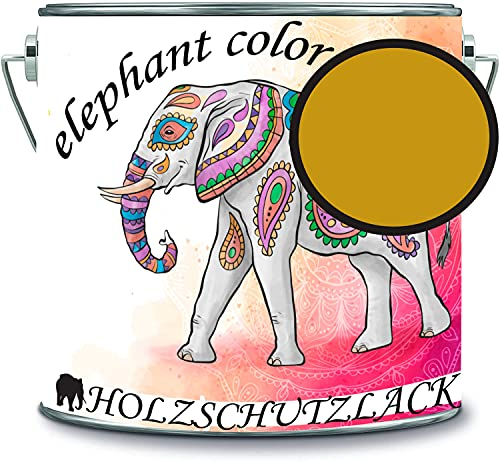 Vernice protettiva per legno per legno, resistente alle intemperie, protezione a lungo termine dagli agenti atmosferici, colore protettivo per legno RAL 1005, giallo miele, colore elefante