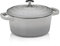 kela Gusseisen Bräter rund 2,5 Liter, Dutch Oven CALIDO, Induktion Gussbräter mit Deckel, Gusseisen Topf Brot backen, emailliert, hellgrau