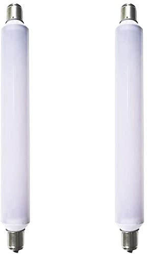 Lampadine a LED S15s da 4 W, 221 mm, bianco caldo, 3000 K, 40 W, S15s, ricambio per lampada tubolare T25, lampadina a tubo S15, 221 mm, per luce da barba da bagno (non dimmerabile, confezione da 2