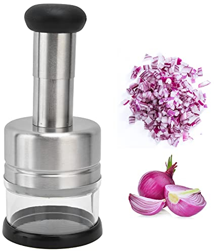 Alvinlite Rebanadora de cebolla Alvinlite, picadora de cebolla, picadora de verduras, rebanadora a presión manual, prensa de ajo, utensilios de cocina para cebollas, picadora de cebolla