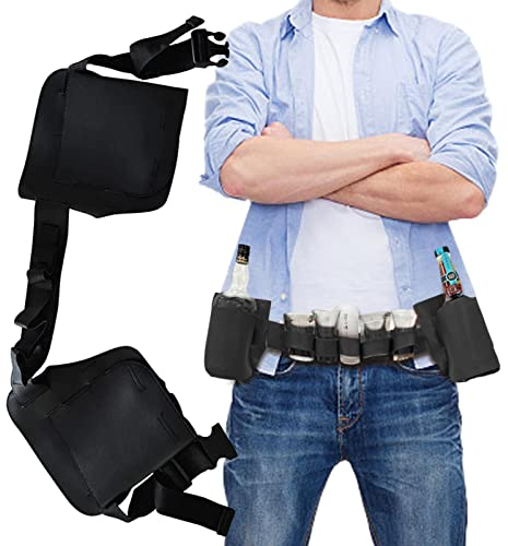 ASTRL Portabevande in Vita, Regolabile per Birra - Fondina per Birra, Cintura per Birra, Fondina per Birra, portabottiglie, portabottiglie, per Uomo