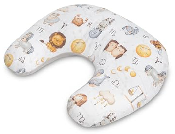 SENSILLO U-formad amningskudde - Ergonomisk och bekväm - Elegant design - Hållbara och slitstarka material - Universell användning - 60x40x11cm - Zodiac Grey
