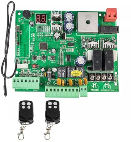 Carte logique de remplacement pour opérateur de portail Carte de contrôle PCB DC 24 V for ouvre-porte battant automatique à double bras, panneau de commande, système de centre de contrôle intelligent,
