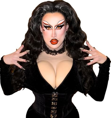 SVBEEFAR Silikonbreastplate C-G Cup Hög Elasticitet Runt Halsband Falska Breasts för Drag Queen Crossdresser Mastectomy
