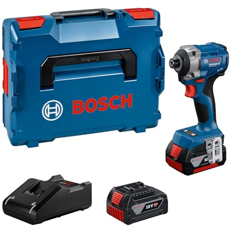 Bosch Professional 18V System sladdlös slagskruvdragare GDR 18V-215 (inkl. 2x GBA 18V 4.0Ah, GAL 18V-40-laddare, L-BOXX)