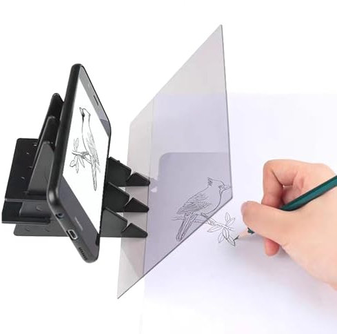 Zeichenprojektor, Zeichenbrett A4 Und Handy Projektor, Ideal Für Kinder, Studenten Und Künstler, Perfekt Für Zeichnen, Skizzieren Und Animation, Schwarz