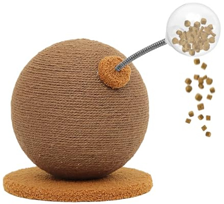 Katzenkratzball, Katzenkratzbaum, 27 x 28 cm, integrierter Kletterrahmen, Kratzspielzeug für Spiel, Training, Schlafzimmer, drinnen, draußen, Wohnung, Reisen, Home Entertainment